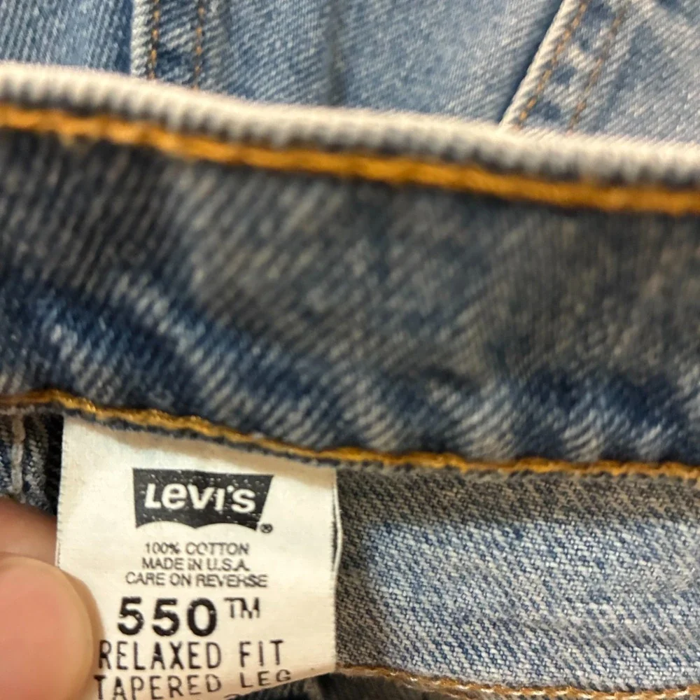 Vtg 90s Levis‎ 550 USA Made Jeans Mens 33x30 (Fits 32x30) Relaxed Fit Work Pants